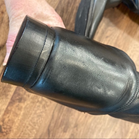 Black leather tall riding boots sz 9.5B - Picture 10 of 15